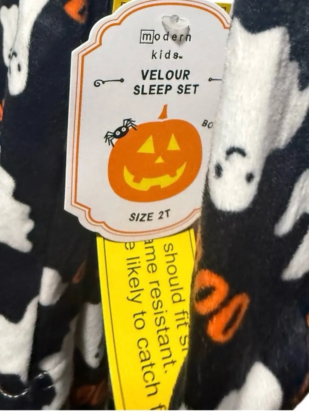 Modern Kids Halloween Ghost Pajama Set 2T